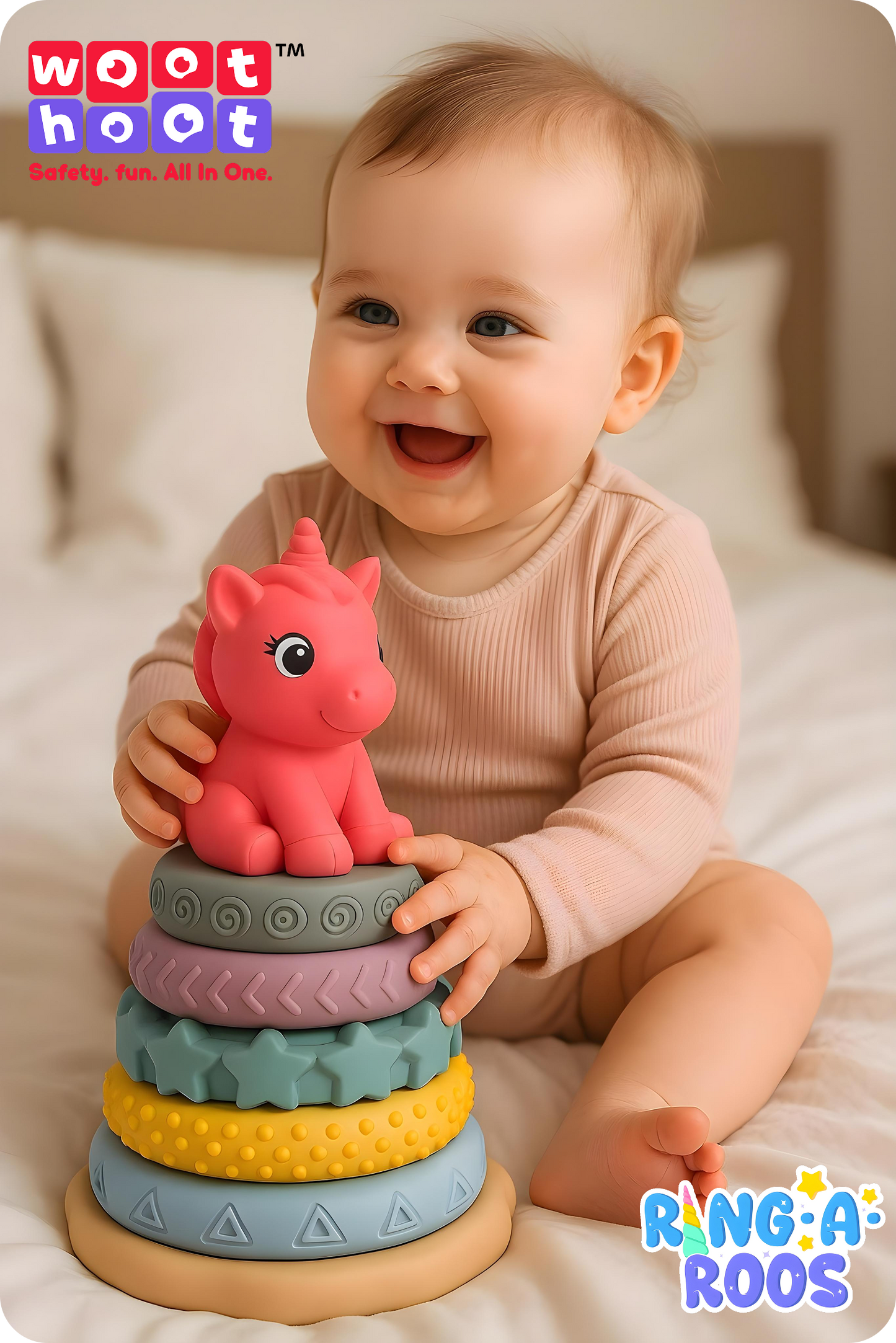 Ring-A-Roos | Soft Stacker with Magical Unicorn