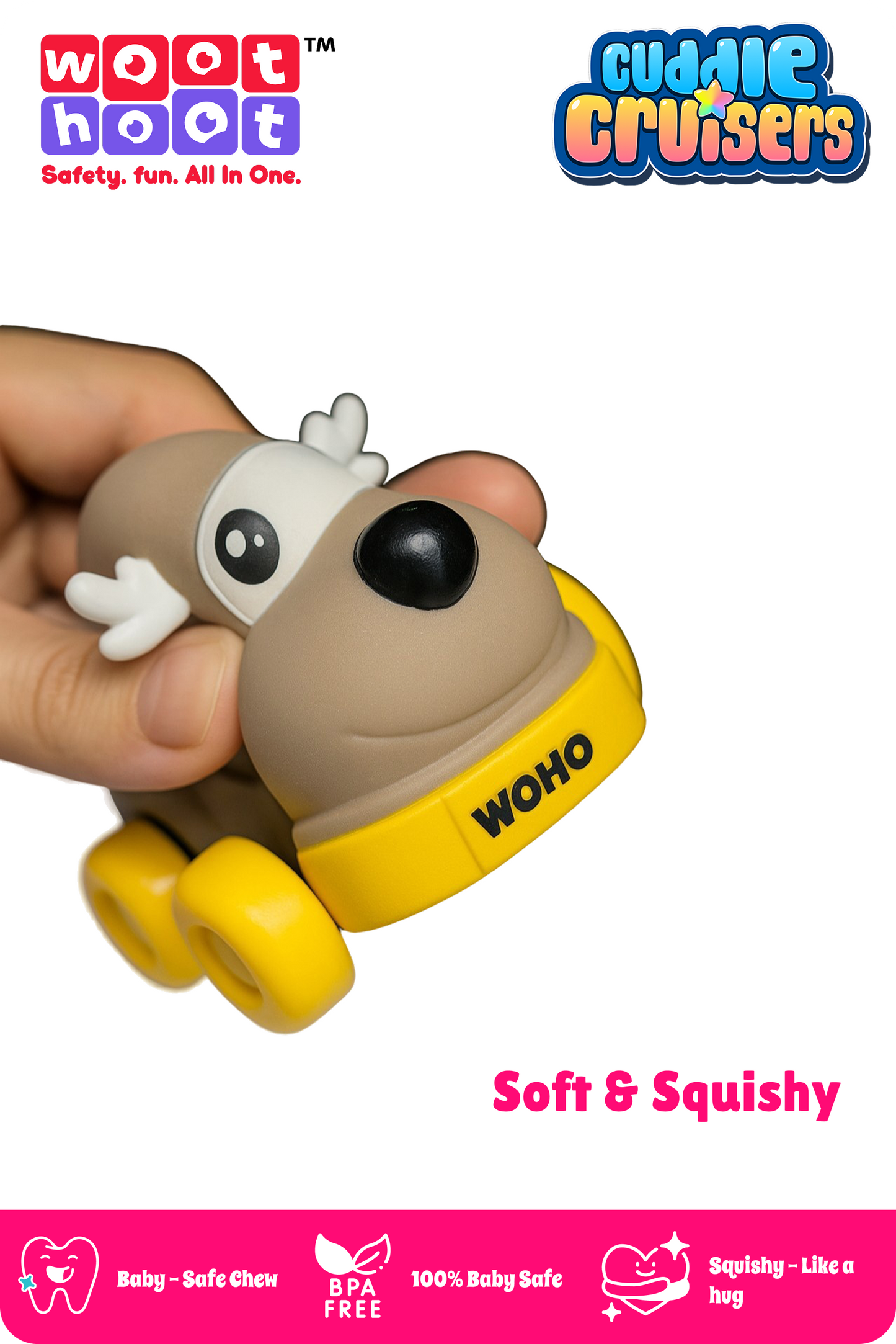 Cuddle Cruisers I Soft Squeezy Reindeer Car