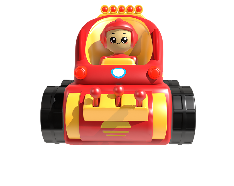 DIY Bump & Go Plastic Toy with Light & Music