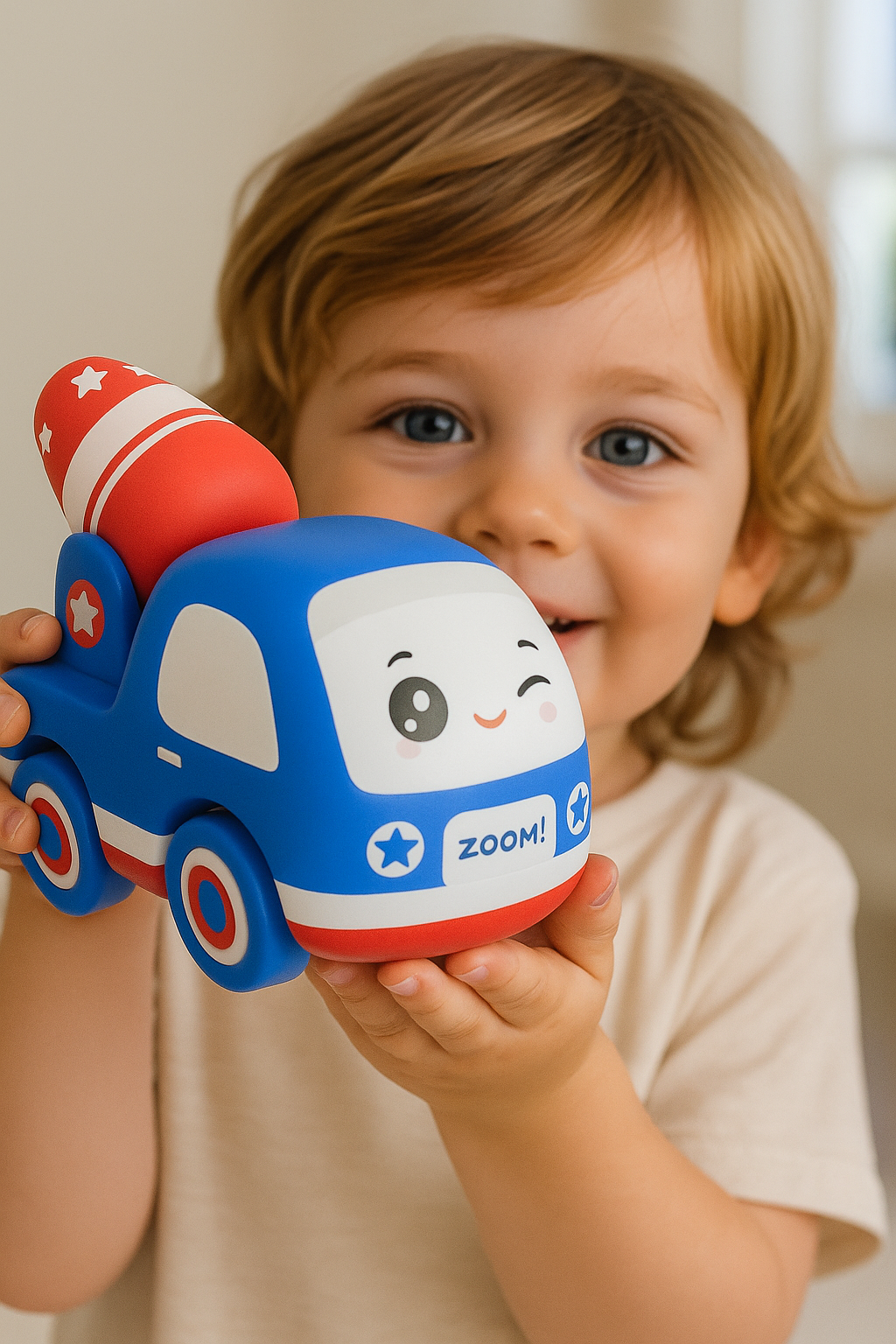 Bump & Go Plastic Toy with Light & Music