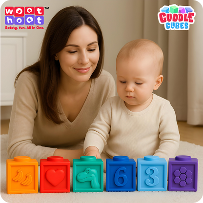 Cuddle Cubes | Soft Baby Building Blocks | Pack of 06 Blocks
