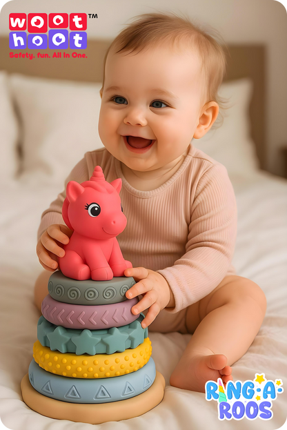 Ring-A-Roos | Soft Stacker with Magical Unicorn
