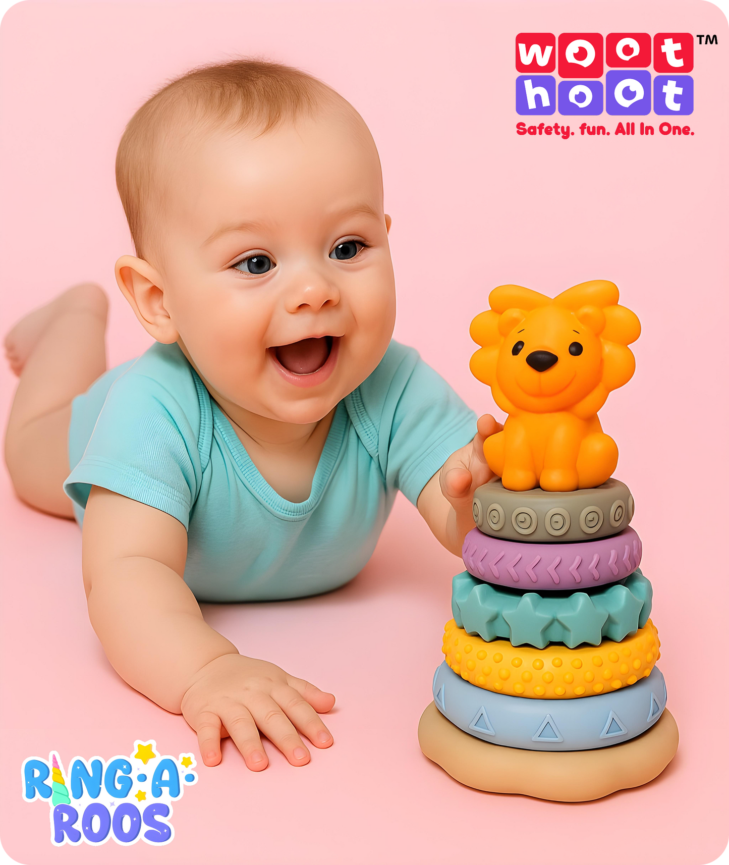 Ring-A-Roos I Soft Stacker with King Lion