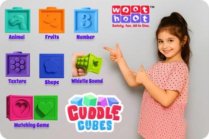 Cuddle Cubes | Soft Baby Building Blocks | Pack of 12 Blocks