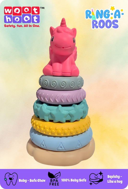 Ring-A-Roos | Soft Stacker with Magical Unicorn