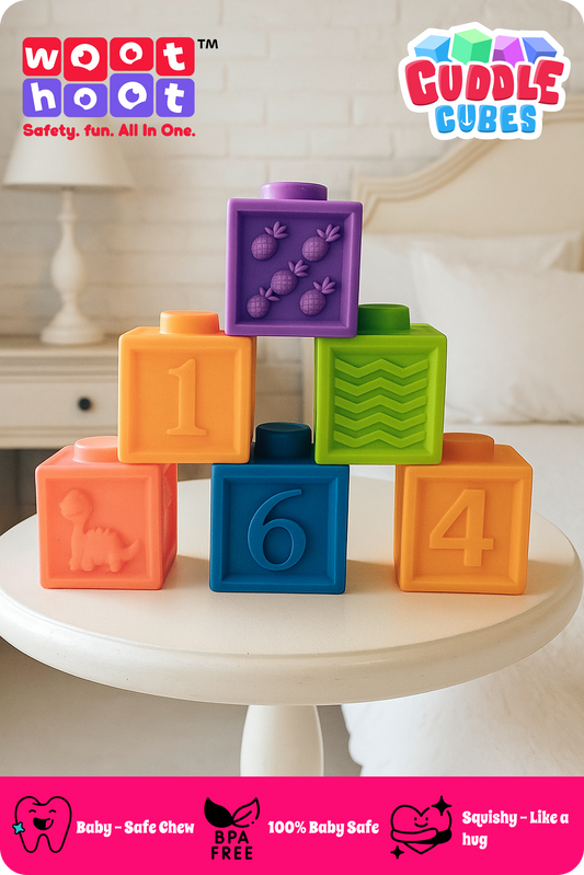 Cuddle Cubes | Soft Baby Building Blocks | Pack of 06 Blocks