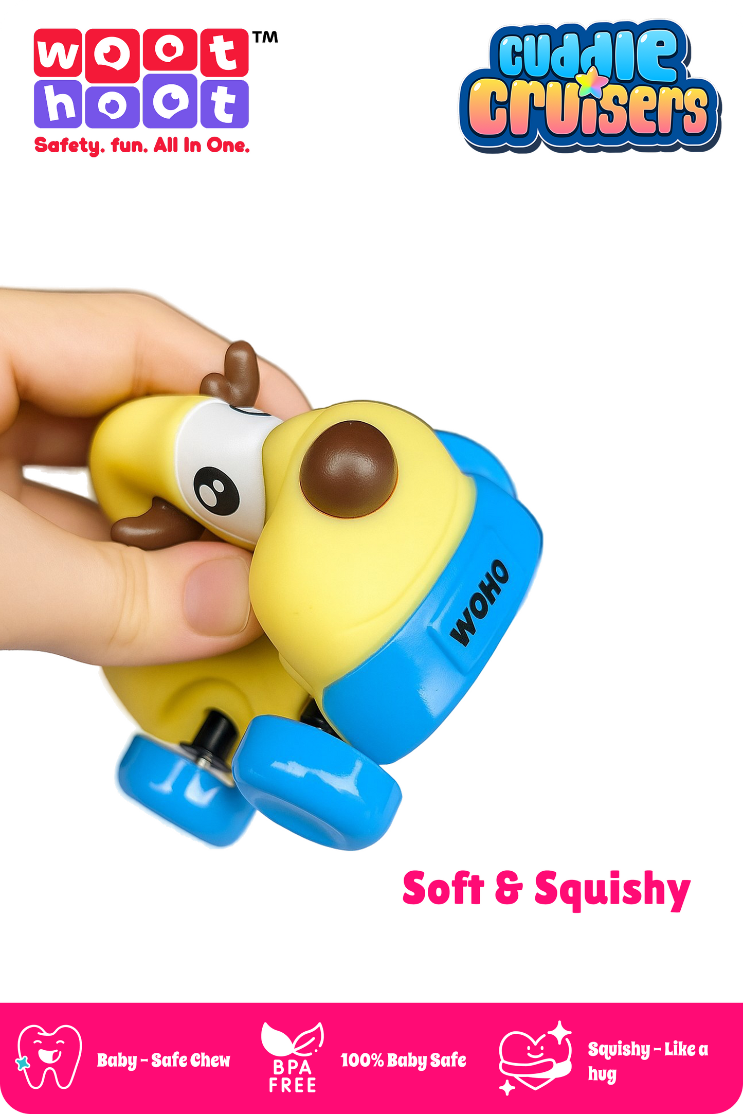 Cuddle Cruisers I Soft Squeezy Reindeer Car