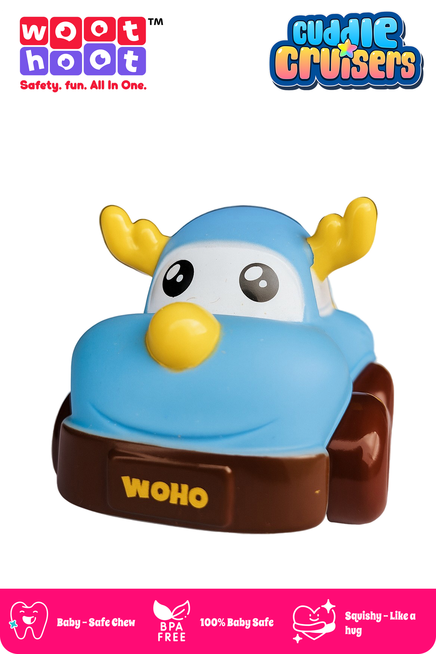Cuddle Cruisers I Soft Squeezy Reindeer Car
