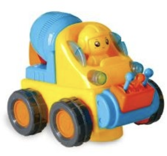Builder Buddies | Cement Mixer | DIY | Bump & Go | Lights & Happy Music | Battery Operated Plastic Toy