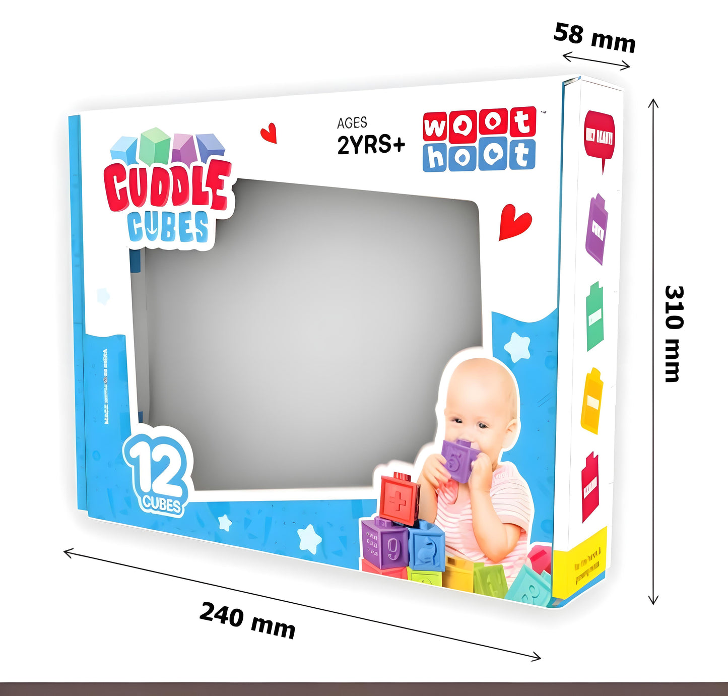 Cuddle Cubes | Soft Baby Building Blocks | Pack of 12 Blocks